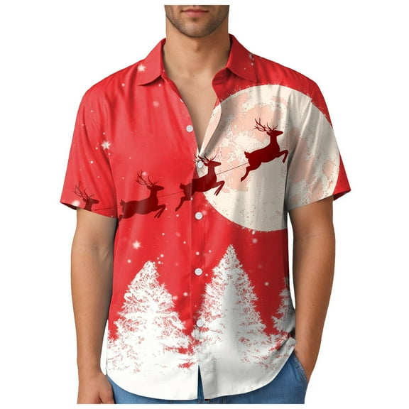 mens shirts button down shirt men Short Sleeve Casual Printed Button Down Tropical Shirt Summer Holiday Beach Hawaii Shirts