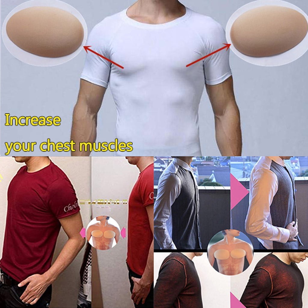 mens underwear increase men's chest muscle self adhesive silicone pad stickers