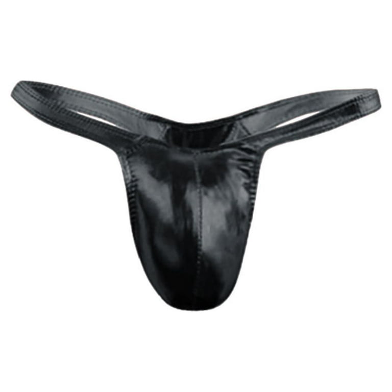 mens underwear men's comfortable patent leather briefs 