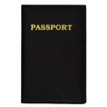 thumbnail image 1 of menswallet Genuine Leather Gold Logo Passport Cover Holder for Travel 151 CF (C) Navy Blue, 1 of 7
