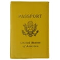 thumbnail image 1 of menswallet Genuine Leather USA Gold Logo Passport Cover Holder for Travel 151 CF USA (C) Yellow, 1 of 45