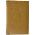 thumbnail image 1 of menswallet Genuine Leather USA Passport Cover, Holder and Case for International Travel 151 CF USA BLIND (C) Tan, 1 of 18