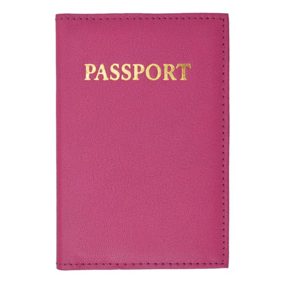 menswallet Passport Cover Holder for Travel 151 PU (C) Hot Pink