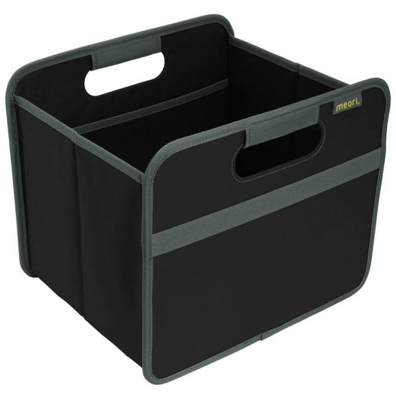 meori Small Foldable Box Lava Black Storage Bin Tidy Playroom Organize Office Standard Shelves
