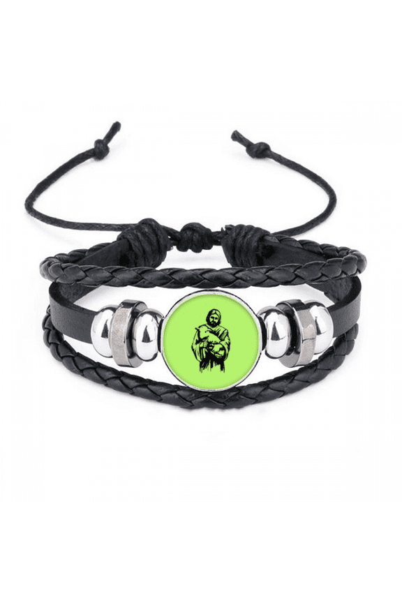 merciful savior kindness tolerant bracelet braided leather woven wristband