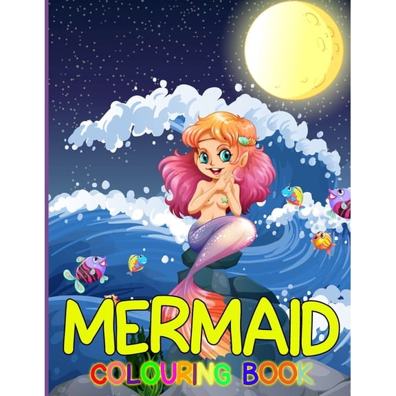 mermaid colouring book: gorgeous and funny mermaid with dolphins - best gift for Mermaids lovers. (Paperback)