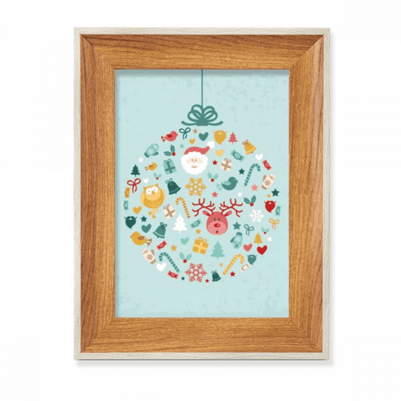 merry mas cartoon portrait desktop wooden photo frame display picture art painting multiple sets