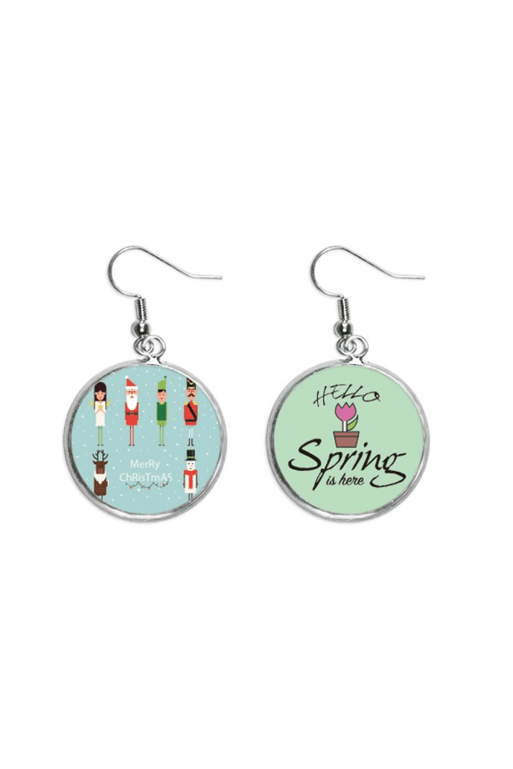 merry mas man illustration decoration dangle season sp earring jewelry