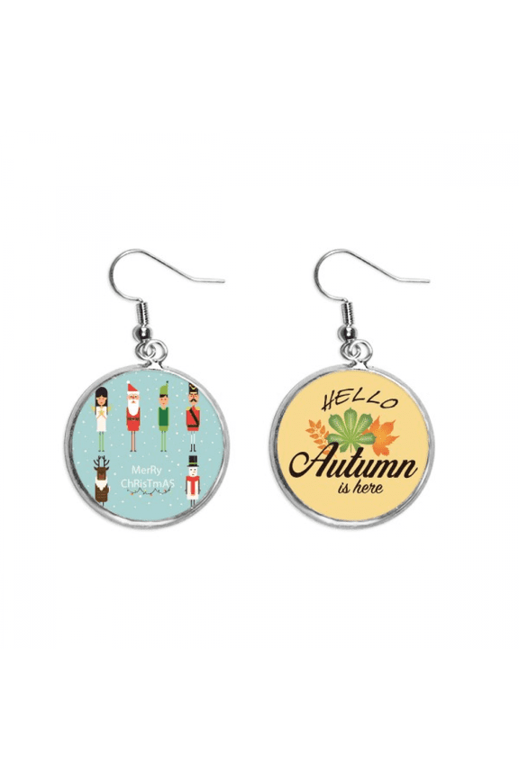 merry mas man illustration earring dangle autumn earring jewelry