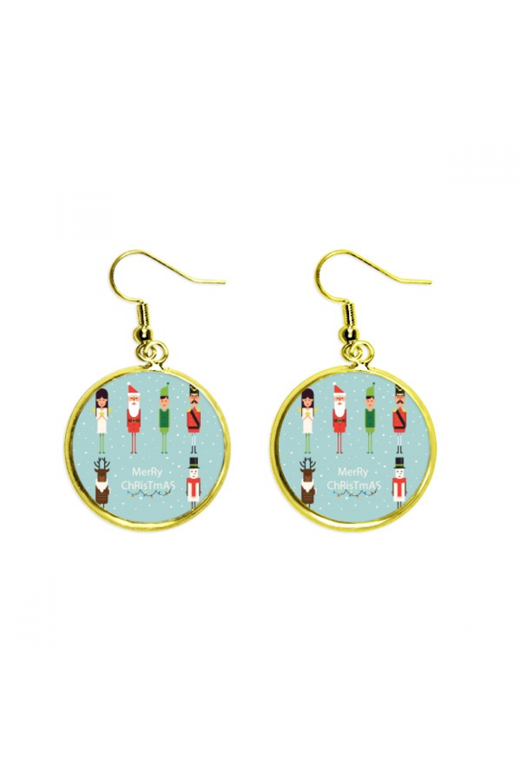 merry mas man illustration earring dangle en drop earring jewelry woman