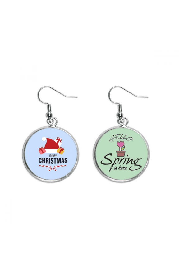 merry mas santa claus hat decoration dangle season sp earring jewelry