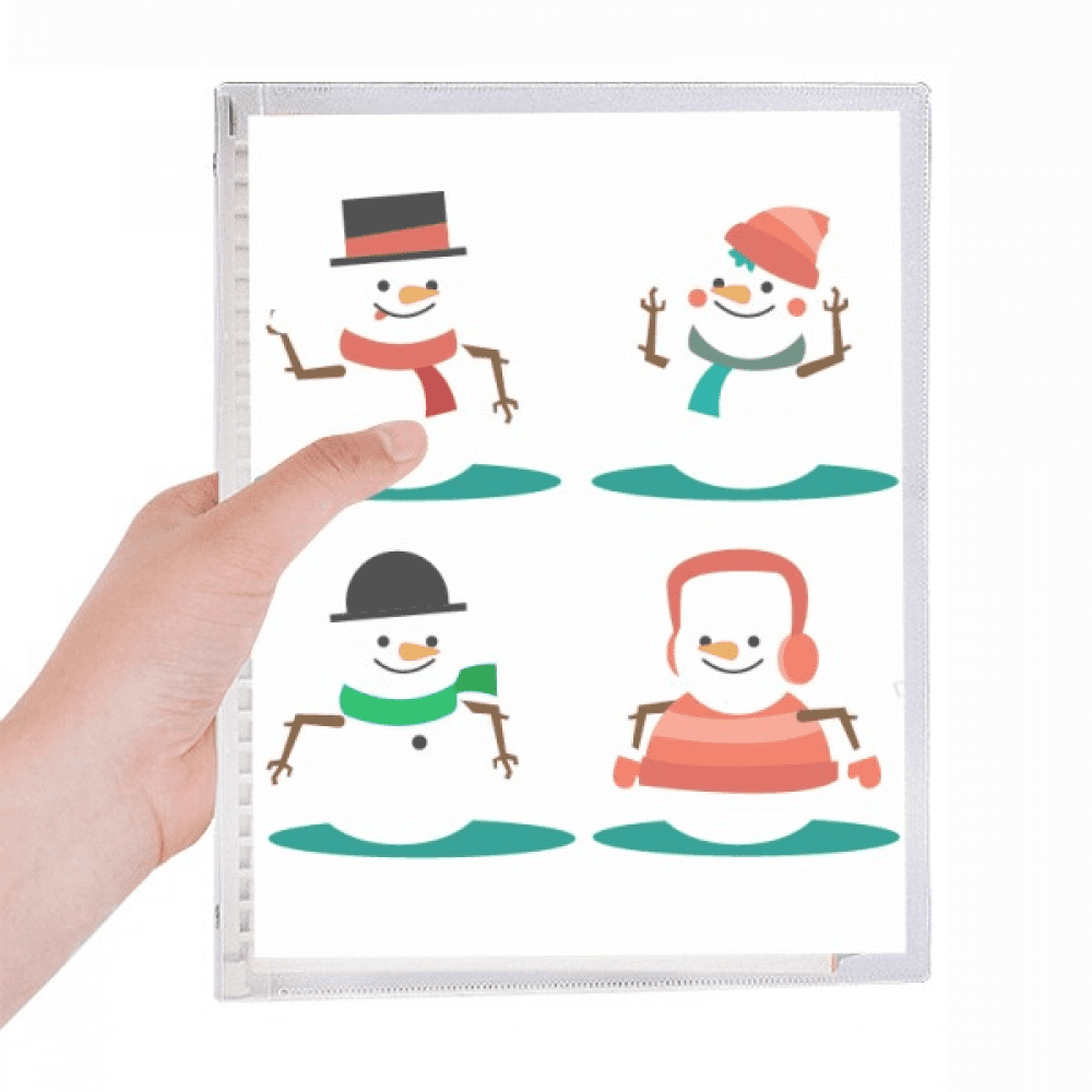 merry mas snowman festival pattern notebook loose diary refillable journal statiry