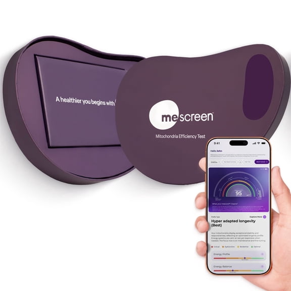 mescreen Mitochondrial Function Test | First at Home Mitochondrial Test Kit | Doctor Consultation | Online Portal/APP | Aging, Diet, Exercise, Exposure to Stressors, Mitochondrial Health