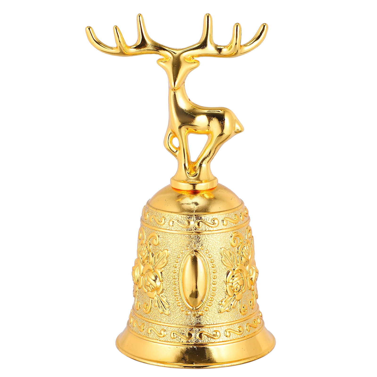 metal hand bell 1pc Metal Hand Bells Golden Hand Bell Toys Christmas