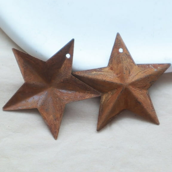 50pcs Rustic for Crafts Vintage Iron Star Pendants Christmas Ornaments Festival Decorations