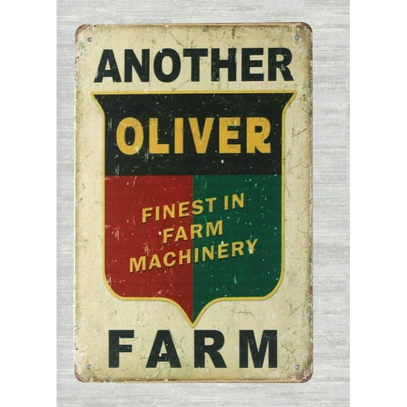 metal wall art decor another oliver farm machinery tin metal sign Retro Wall Home Bar Pub Vintage Cafe Decor , Size: 8 x 12 Inches