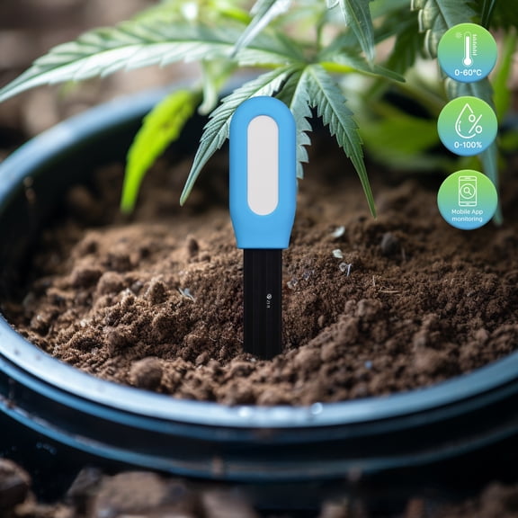 meter,Potted Farm Lawn Bt App 2-in-1 Temperature And Indoor Potted Farm Supplies Indoor Soil Moisture Meter Temperature And And Bt Soil Meter with Gateway