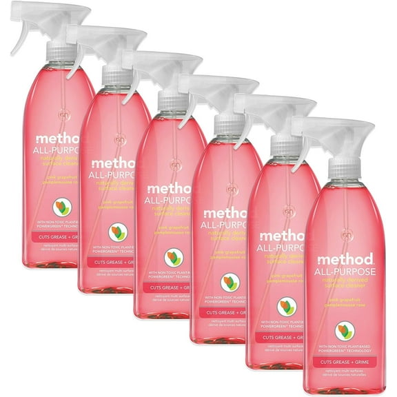 Method All-Purpose Surface Cleaner Pink Grapefruit - Multipurpose Cleaner - 6 Pack, 28 fl oz