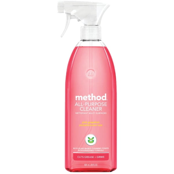 6-pack Method All-Purpose Surface Cleaner Pink Grapefruit - Multipurpose Cleaner - 6 Pack, 28 fl oz — Household & Commercial Use, Effective Formula