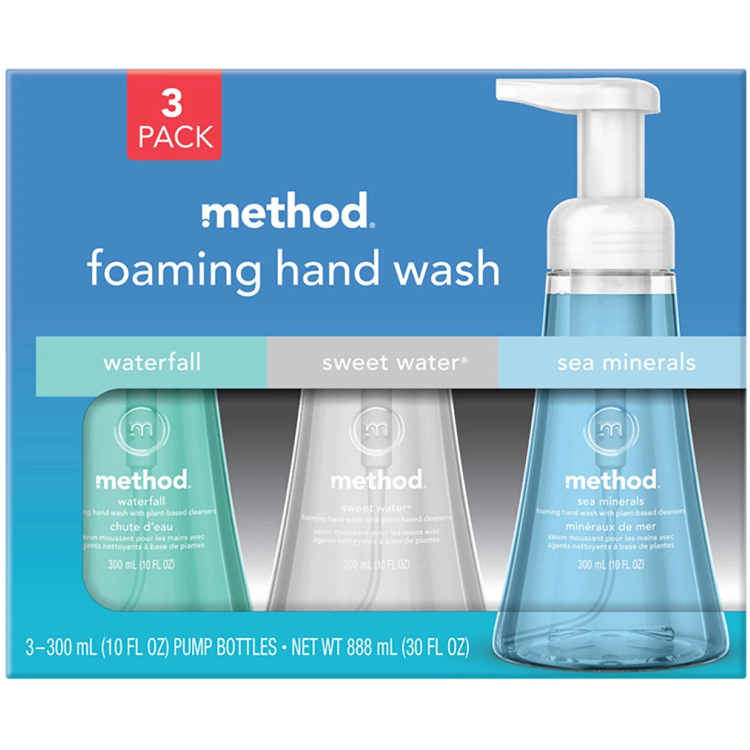 method Foaming Hand Wash Soap, Variety Pack, 10 Fluid Ounce (Pack of 3)