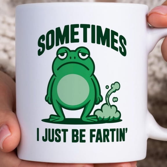 metimes I Just Be Fartin Frog Meme Mug, Funny Frog Mug, Novelty Fart Mug, Gag Coffee Cup, Ceramic Mug, Funny Gift, Frog Lover Present.