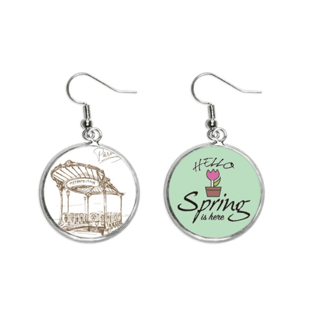metropolitain station france paris landmark decoration dangle season sp earring jewelry