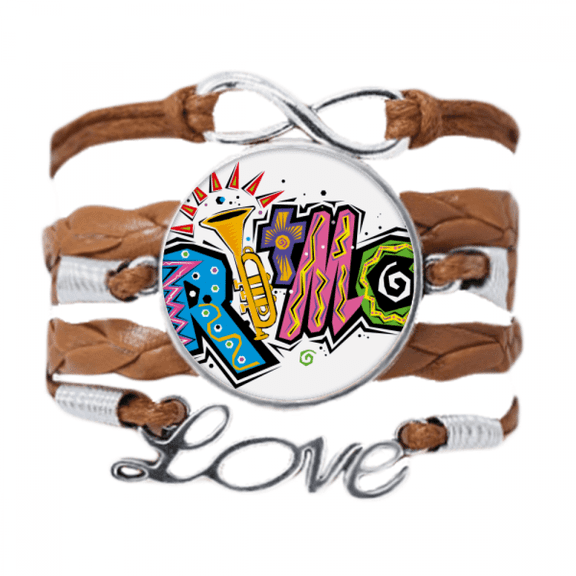 mexico culture elment many colors ritmo slogan bracelet love chain ornament wristband