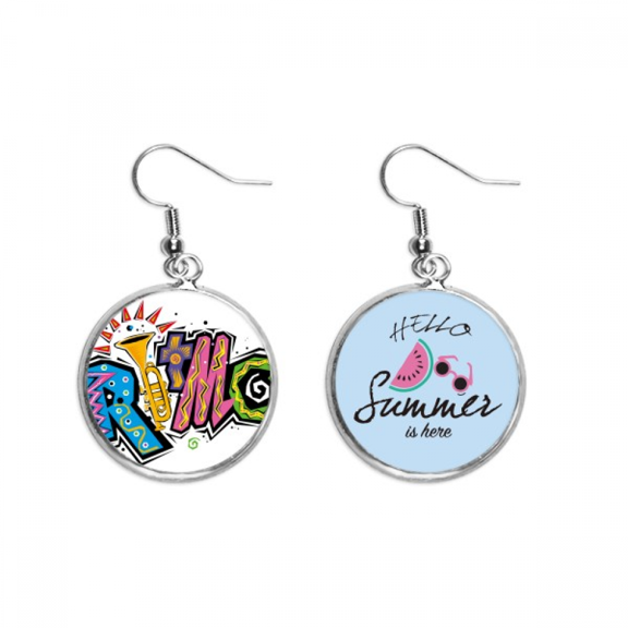 mexico culture elment many colors ritmo slogan earring drop summer watermelon earring wear