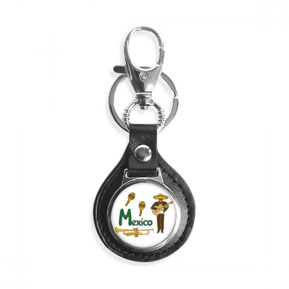 mexico music instrument song mexican key link chain keyholder finder hook metal
