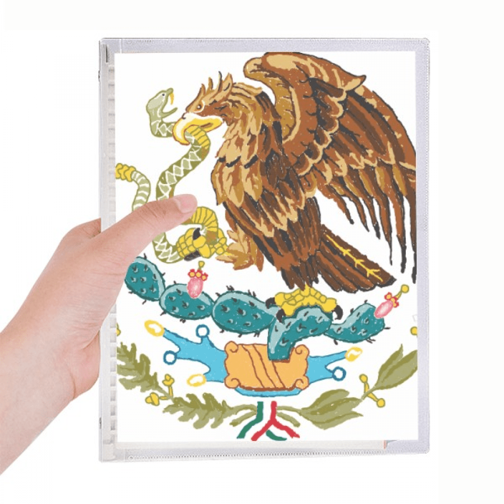 mexico national emblem country notebook loose diary refillable journal statiry