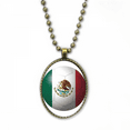 thumbnail image 1 of mexico national flag soccer football necklace vintage chain bead pendant jewelry collection, 1 of 3