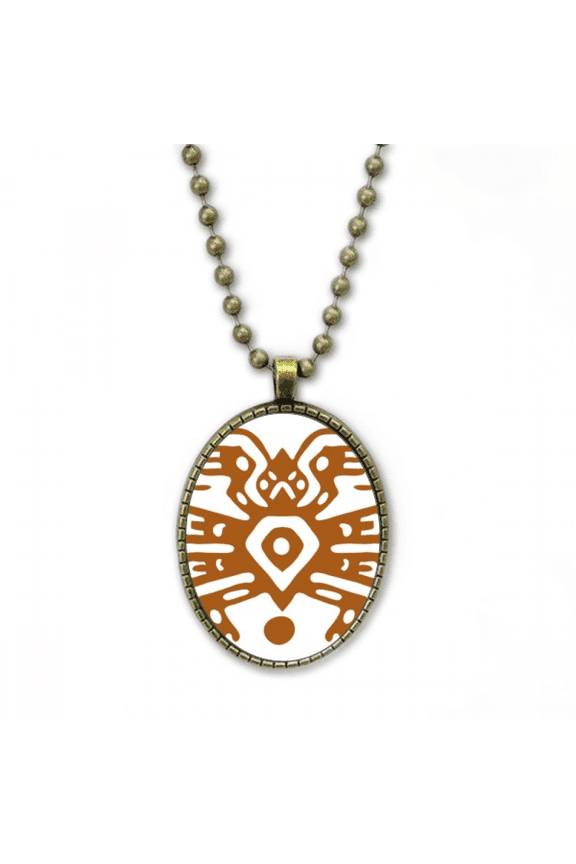 mexico totems mexican ancient civilization necklace vintage chain bead pendant jewelry collection