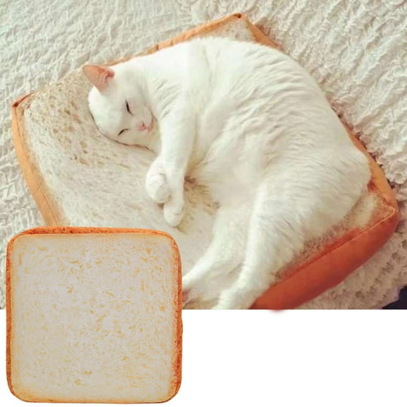 mfyjkho 3-D Simulation Bread Pillow, 15 Inch, Sponge Material, Room Decor, Gift Idea, 1 Piece, 38X38X5Cm