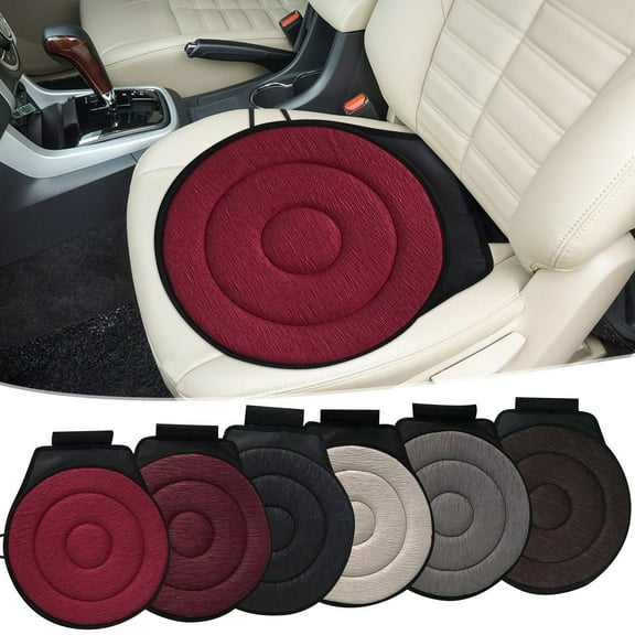 mfyjkho 360° Rotating Car Seat Cushion, Swivel Cushion for Easy In and Out, Non-Slip Base, Pressure Relief for Back and Hips, for Elderly and Limited Mobility, 15.75" X 15.75" X 0.79", 1 Count