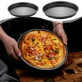 thumbnail image 1 of mfyjkho 9.25-Inch Round Carbon Steel Pizza Pan, Non-Stick Baking Tray for Pizza Bread Cake Cookies, Home Kitchen Oven Bakeware, 1-Piece, 1 of 9