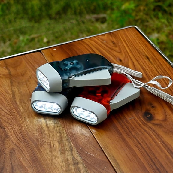 mfyjkho Hand Crank Flashlight, Emergency Power Generator, Portable Light for Outdoor Camping Hiking, Usb Charging, Am/Fm Radio, Led Light, 2 Pack