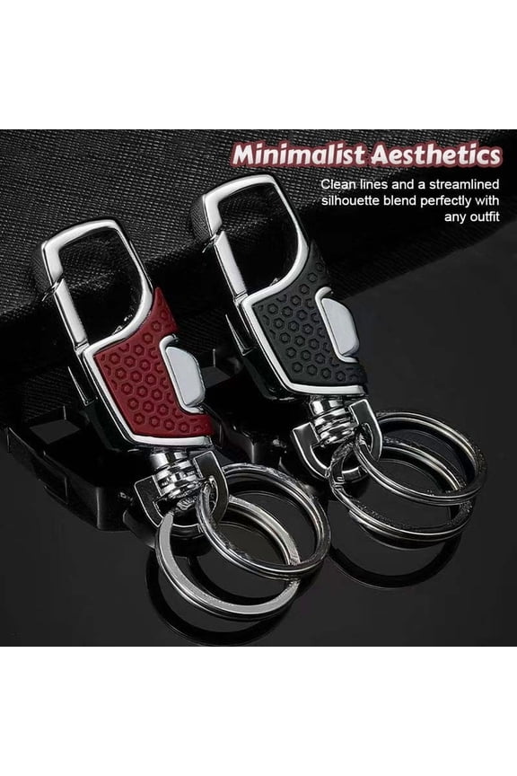 Heavy Duty Keychain with Quick Release Clip, 2 Extra Key Rings, Rustproof Metal Construction, Gift Box Included, 3.6 X 1.2 Inch