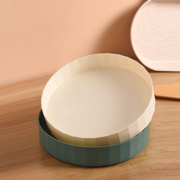 mfyjkho Kitchen Storage Turntable Organizer, 360-Degree Rotating Spice Rack for Cabinet Pantry Refrigerator, Plastic Lazy Susan for Condiments Baking Supplies, 10.24 X 2.05 Inches, 1-Piece