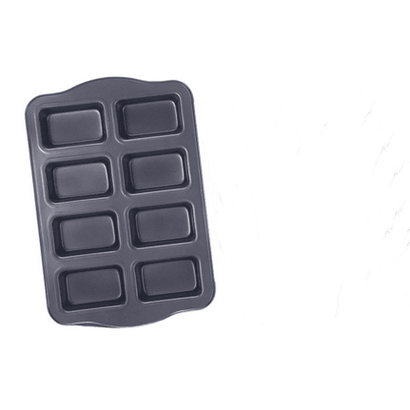 mfyjkho Non-Stick 8-Well Mini Loaf Pan, 9.5 X 13 Inch Baking Sheet for Bread, Cake, Meatloaf, and Meal Prep, Dishwasher Safe Metal Bakeware