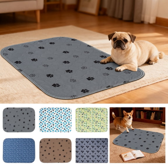 mfyjkho Reusable Dog Pee Pads, 4-Layer Washable Pet Training Pads, Waterproof Leak-Proof with Non-Slip Backing, for Housebreaking, Travel, Crate, Floor, Car, 40X60Cm, 1 Count