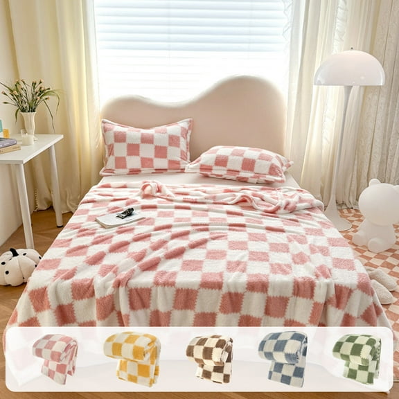 mfyjkho Soft Fleece Blanket for Nap, Air Conditioning & Winter Use, Polyester Plush Throw Blanket In Multiple Colors, 1-Piece Cozy Bedding