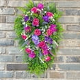 thumbnail image 1 of mfyjkho Spring Wreath for Front Door, Outdoor Indoor Decoration, Faux Flower Wreath, Porch Wall Hanging, Home Decor, Includes 1 Wreath, 1 of 6