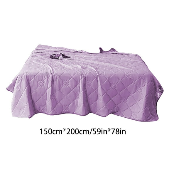 mfyjkho Water-Washed Fabric Conditioning Quilt, Plaid Summer Cool Quilt for Hot Nights, 150X200Cm, 1 Piece