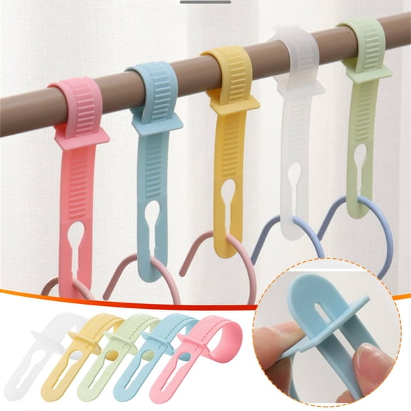 mfyjkho Windproof Hanger Bucket Clothes Rod Adjustable Drying Fixed Lock Hook for Home Office Or Hotel, 1 Piece