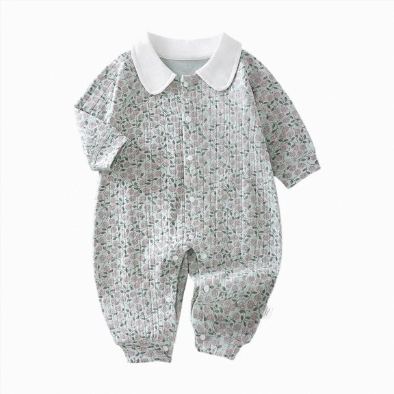 mgoYE 0-3 Months Baby Boy Clothes Newborn Western Baby Boy Clothes Mallard Duck Cowboy Baby Romper Jumpsuit Fall Winter Outfit Size 12-18 Months