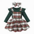 thumbnail image 1 of mgoYE 12-18 Month Girl Clothes Fall Baby Girl Halloween Outfit Long Sleeve Ribbed Romper Ghost Embroidery Overall Dress Headband Cute Fall Clothes|Green 12-18 Months, 1 of 7