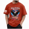 thumbnail image 1 of mgoYE 250 Anniversary USA Shirt 4th of July 2026 Men Tshirts Short Sleeve Crew Neck Happy Birthday America Graphic Tee Red M, 1 of 6