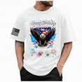 thumbnail image 1 of mgoYE 250 Anniversary USA Shirt 4th of July 2026 Men Tshirts Short Sleeve Crew Neck Happy Birthday America Graphic Tee White 2XL, 1 of 6