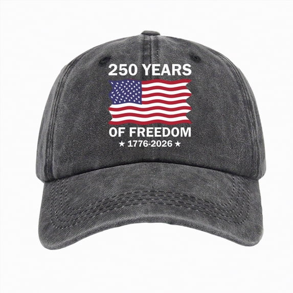 mgoYE 250 Year American Anniversary 1776-2026 Hat for Men Women, Adjustable Cotton USA Baseball Cap Black A