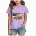 thumbnail image 1 of mgoYE 250 Years America Shirt Kids Toddler Boys Girls 4th of July T-Shirt American Flag Shirts Light Purple 1-2 Years, 1 of 4